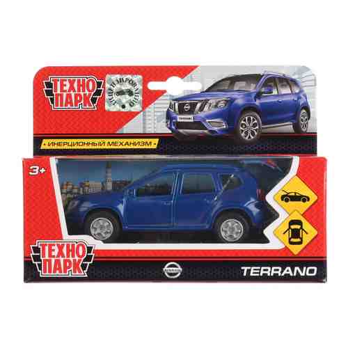 Машинка Технопарк металлическая инерционная Nissan Terrano синий 12 см арт. 3432658