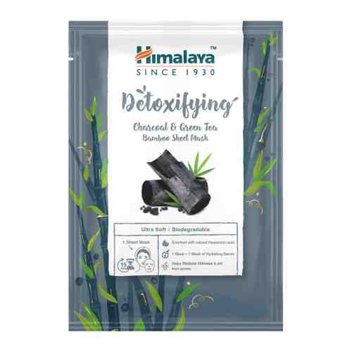 Маска для лица Himalaya Детокс с углем и зеленым чаем тканевая 30 мл арт. 3517263