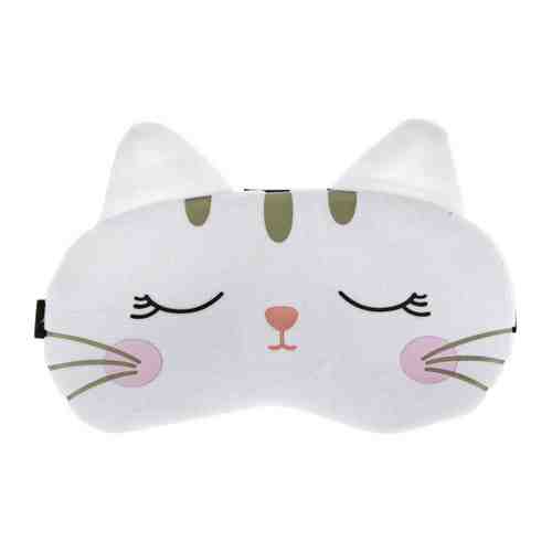 Маска для сна Lukky Fashion котик белый 24.6х14.6 см арт. 3506486