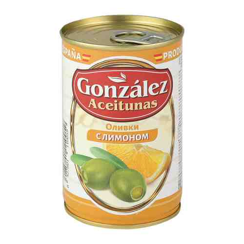 Оливки Gonzalez зеленые с лимоном 300 г арт. 3391747