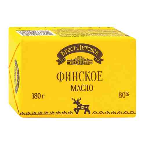 Масло Брест-Литовск Финское кислосливочное соленое 80% 180 г арт. 3509494