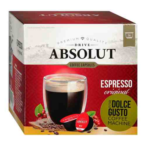 Кофе Absolut Drive Espresso 16 капсул по 6 г арт. 3381951
