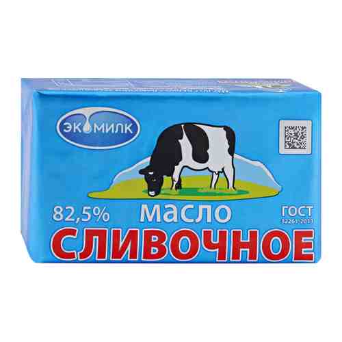 Масло Экомилк Сливочное сладко-сливочное несоленое 82.5% 380 г арт. 3518536