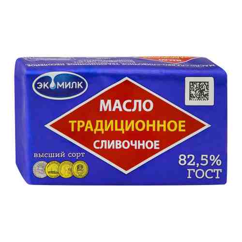 Масло Экомилк Традиционное сладкосливочное 82.5% 180 г арт. 3106883