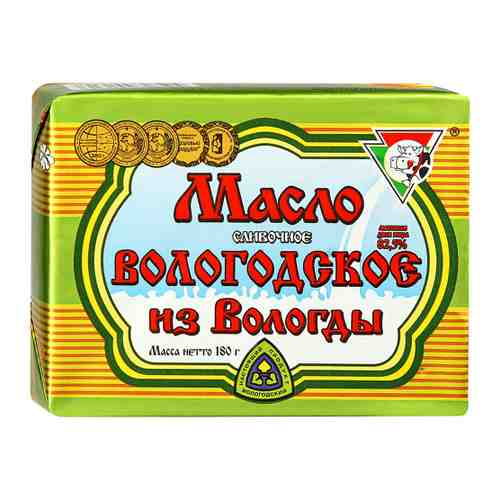 Масло из Вологды Вологодское сливочное 82.5% 180 г арт. 3079196