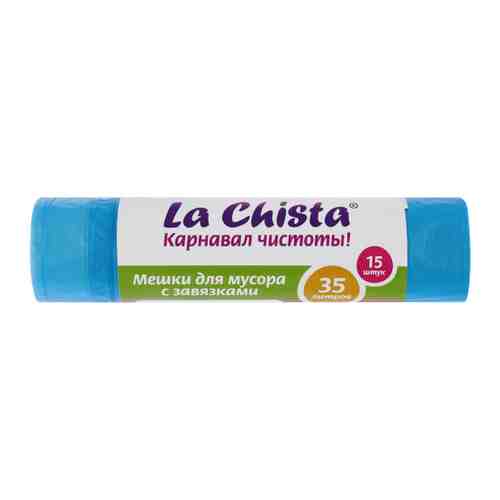 Мешки для мусора La Chista с завязками синие 35 л 15 штук арт. 3518419
