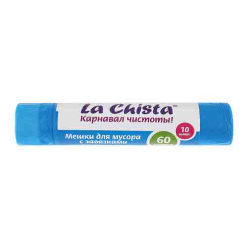 Мешки для мусора La Chista с завязками синие 60 л 10 штук арт. 3518432