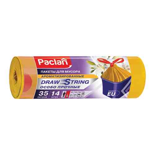 Мешки для мусора Paclan Aroma с тесьмой 35л 14 штук арт. 3360177
