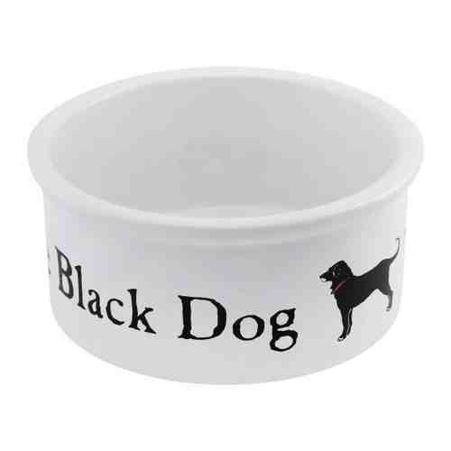 Миска КерамикАрт керамическая Black Dog белая для собак 600 мл арт. 3474795