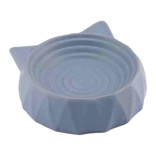 Миска КерамикАрт керамическая круглая с ушками серая для кошек 220 мл арт. 3474801