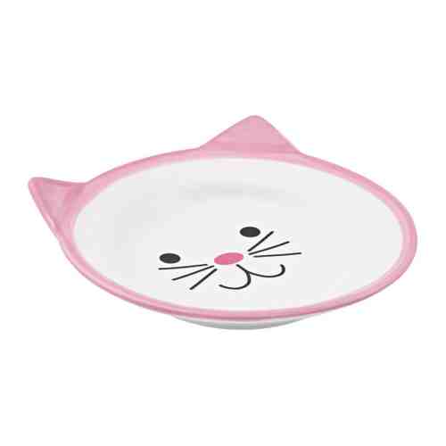 Миска КерамикАрт керамическая Мордочка кошки розовая для кошек 150 мл арт. 3474778