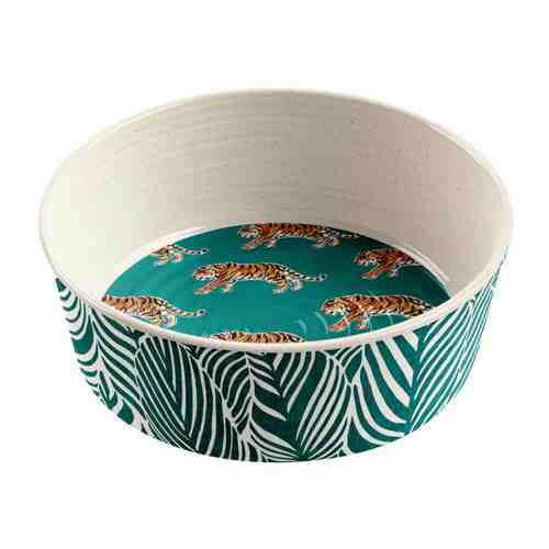 Миска Tarhong Safari Tiger бежево-зеленая для животных 950 мл 17х5.8 см арт. 3460820