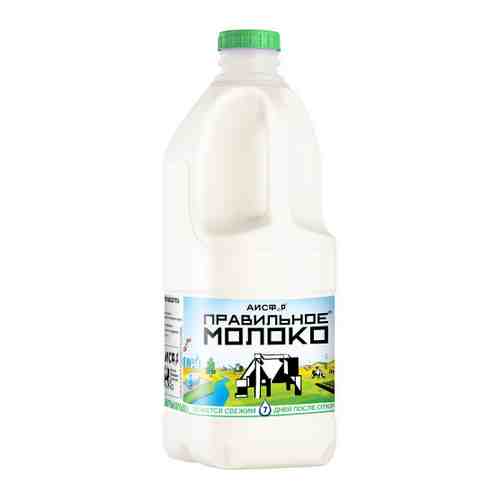 Молоко АИСФеР Правильное питьевое пастеризованное 2.5% 2 л арт. 3364665