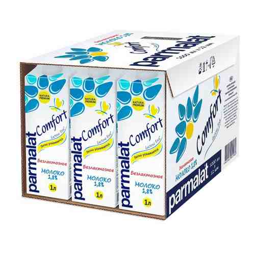 Молоко Parmalat Comfort UHT безлактозное 1.8% 12 штук по 1 л арт. 3410380