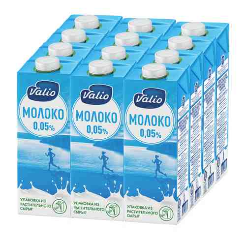 Молоко Valio ультрапастеризованное 0% 12 штук по 971 мл арт. 3413630