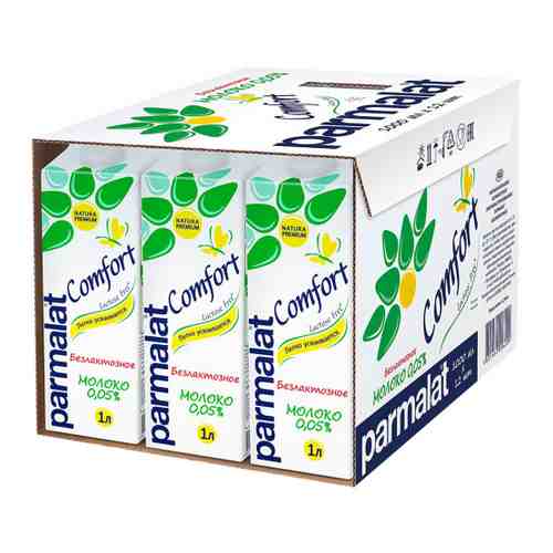 Молоко Parmalat Comfort UHT безлактозное 0.05% 12 штук по 1 л арт. 3421645