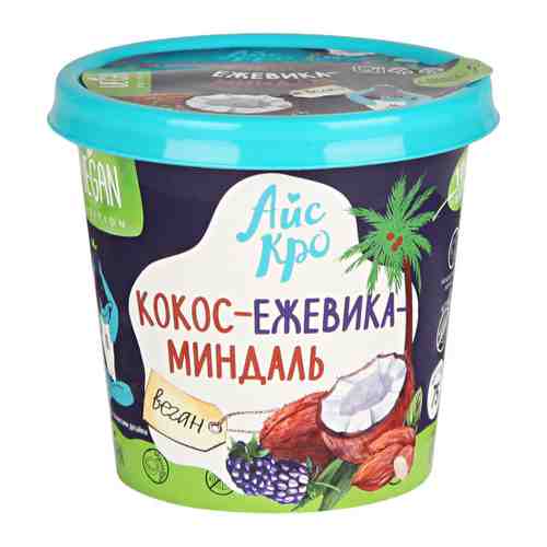 Мороженое АйсКро на растительной основе Кокос Ежевика Миндаль без сахара 75 г арт. 3396036