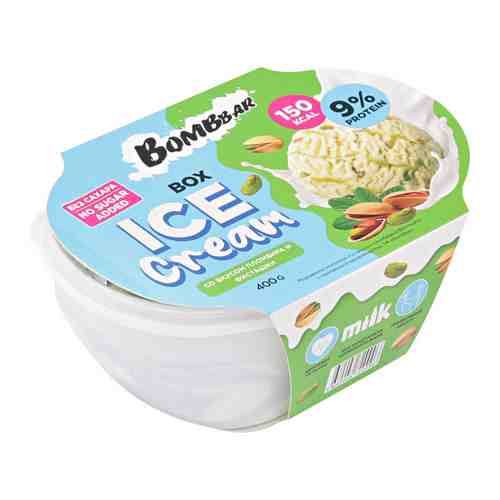 Мороженое Bombbar протеиновое пломбир со вкусом фисташки без сахара 400 г арт. 3516179
