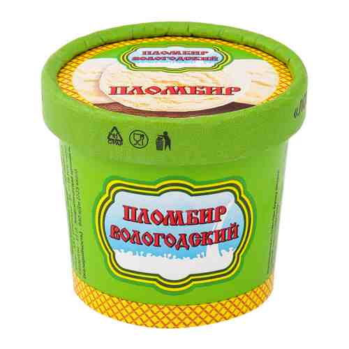 Мороженое Вологодский пломбир пломбир в картонном стаканчике 60 г арт. 3497061