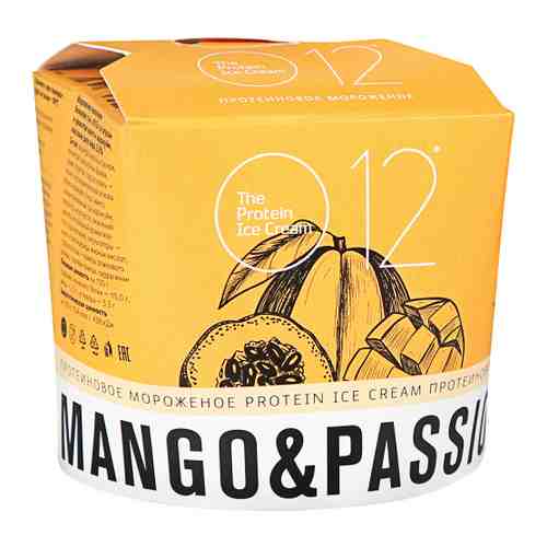 Десерт О12 молочный белковый Манго Маракуйя замороженный 70 г арт. 3391032