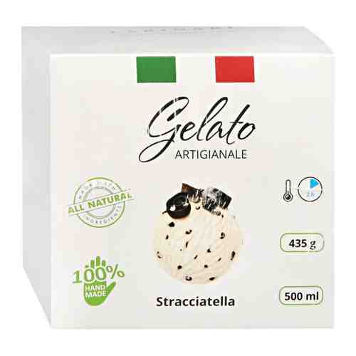 Мороженое Farinari Джелато сливочное ремесленное Stracсiatella 8-11% 435 г арт. 3434811