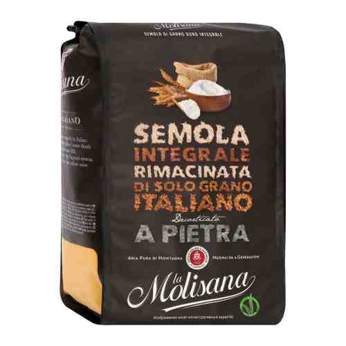 Мука La Molisana Whole semolina из твердых сортов пшеницы цельнозерновая двойного помола 1 кг арт. 3451669