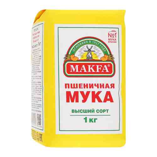 Мука Makfa пшеничная высший сорт 1 кг арт. 3223484