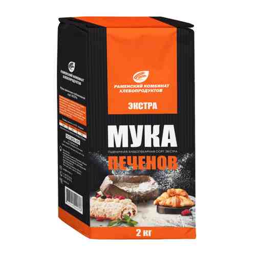 Мука Печенов пшеничная хлебопекарная Экстра 2 кг арт. 3394250