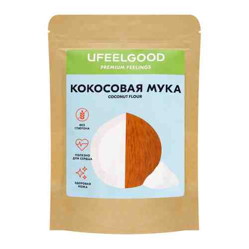 Мука Ufeelgood кокосовая без глютена Organic Coconut 200 г арт. 3343879