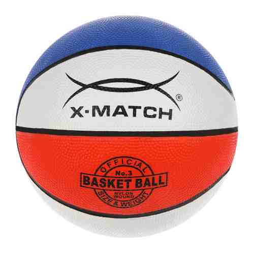 Мяч баскетбольный X-Match размер 3 белый/красный/синий арт. 3438826
