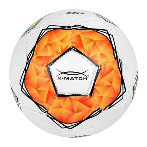 Мяч футбольный X-Match PVC белый-оранжевый арт. 3438834