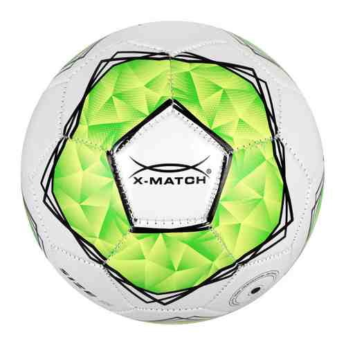 Мяч футбольный X-Match PVC белый-зеленый арт. 3438833