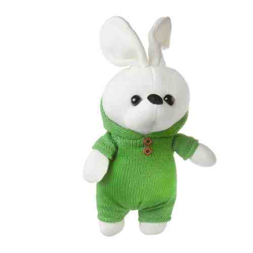 Мягкая игрушка ABtoys Зайка вязаный в зеленом костюмчике 22 см арт. 3484746