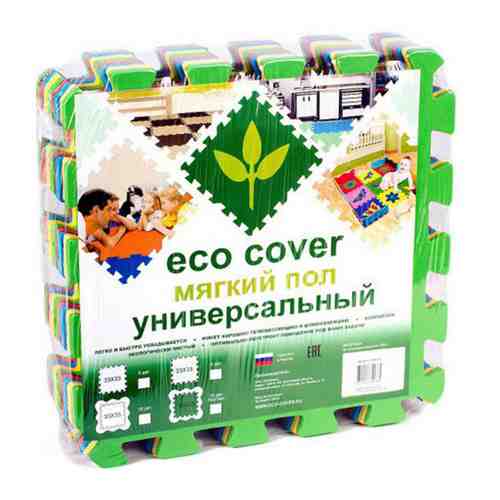 Мягкий пол Eco Cover универсальный Сафари 9 деталей (1 деталь 33х33 см) арт. 3431578