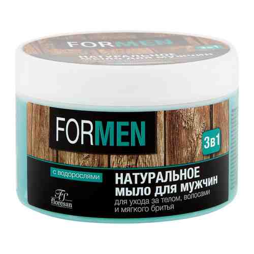 Мыло Floresan натуральное мужское для ухода за телом волосами и мягкого бритья 3в1 450 г арт. 3176396