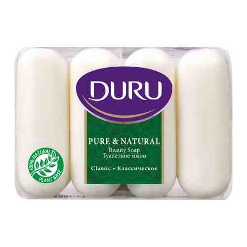 Мыло туалетное Duru pure&nature классическое 4 штуки по 85 г арт. 3508067