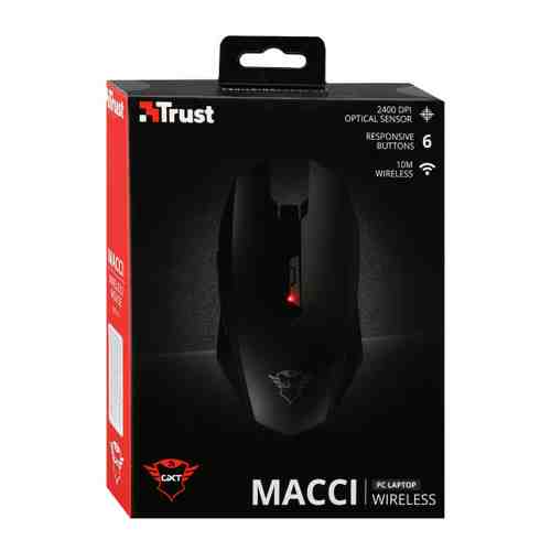 Мышь компьютерная Trust MACCI 800-2400dpi GXT 115 беспроводная игровая арт. 3474798