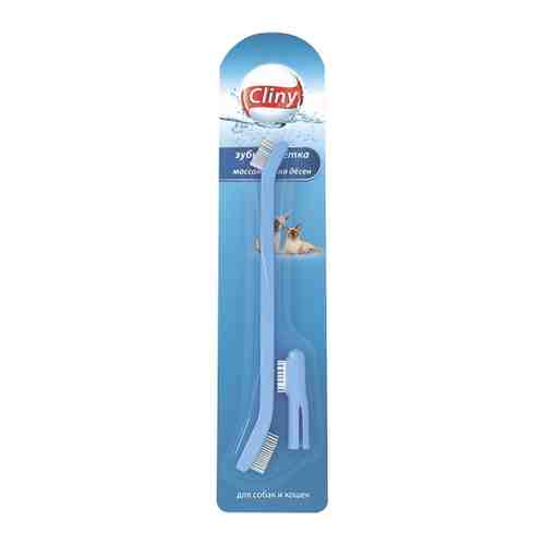 Набор Cliny зубная щетка и массажер для десен для собак и кошек арт. 3452598