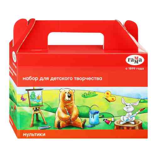 Набор для детского творчества Гамма Мультики 9 предметов в подарочной коробке арт. 3424513