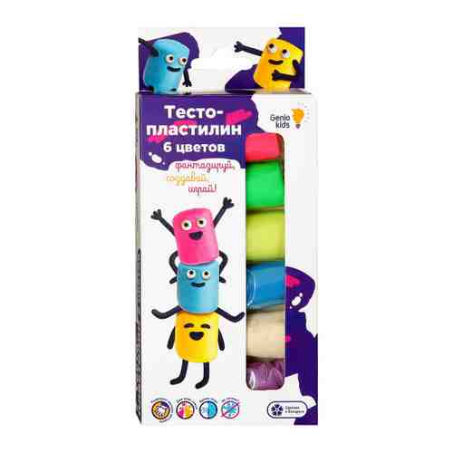 Набор для детской лепки Genio Kids-Art Тесто-пластилин 6 цветов арт. 3411987