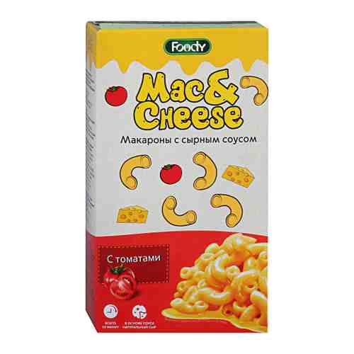 Макаронные изделия Foody Mac&Cheese с сырным соусом и томатами быстрого приготовления 143 г арт. 3384406