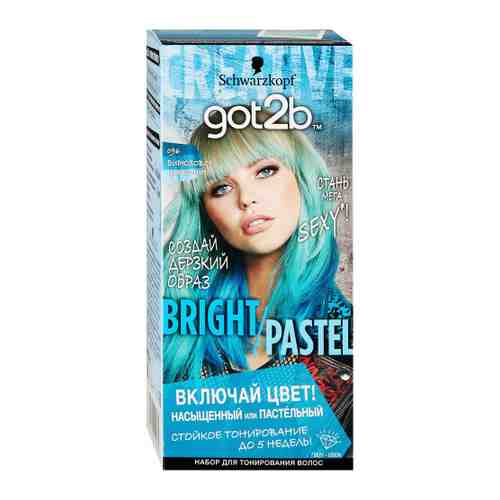 Набор для тонирования волос Got2b Bright/Pastel 096 Бирюзовое искушение 80 мл арт. 3417075