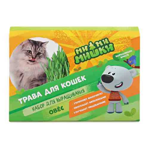 Набор для выращивания АгроСидсТрейд Ми-Ми-Мишки трава для кошек Овёс 30 г арт. 3517838