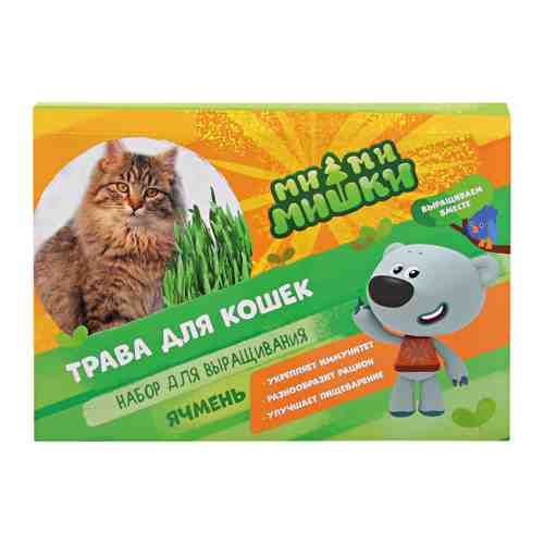 Набор для выращивания АгроСидсТрейд Ми-Ми-Мишки трава для кошек Ячмень 30 г арт. 3517889