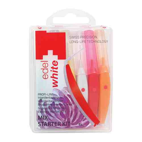 Набор Edel+white Profi-Line Mix Starter Kit Assorted ёршики межзубные с защитными колпачками 6 штук арт. 3502239