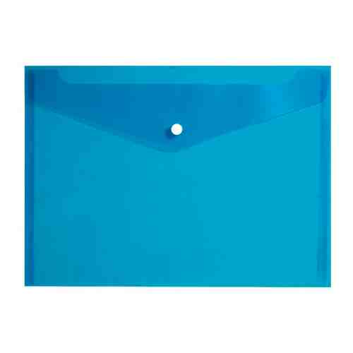 Папка-конверт на кнопке inФОРМАТ А4 пластик синий арт. 3432854