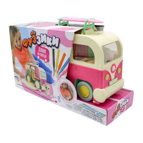 Набор игровой Фуззики Домик на колесах розового цвета (4 предмета) арт. 3488967