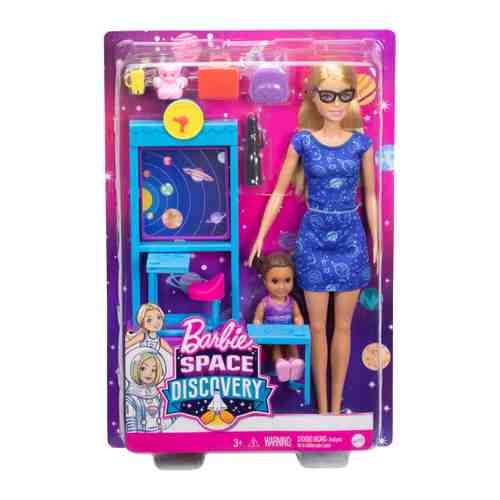 Набор игровой Mattel Barbie Учитель космонавтики с куклой Барби и ребенком в классе с аксессуарами арт. 3481962
