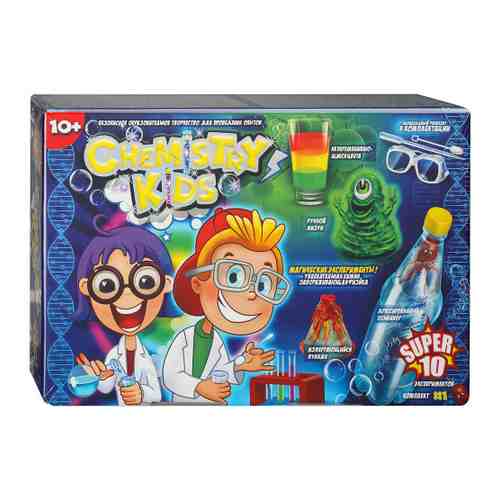 Набор исследовательский Danko Toys Chemistry Kids для опытов 10 Магических экспериментов Извергающийся вулкан арт. 3476247