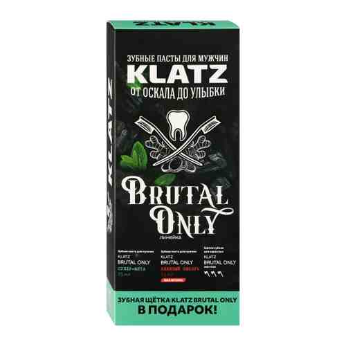 Набор Klatz Brutal only Супер-мята 75 мл+Бешеный имбирь 75 мл+Зубная щетка жесткая арт. 3423535